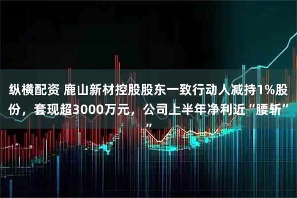 纵横配资 鹿山新材控股股东一致行动人减持1%股份，套现超3000万元，公司上半年净利近“腰斩”