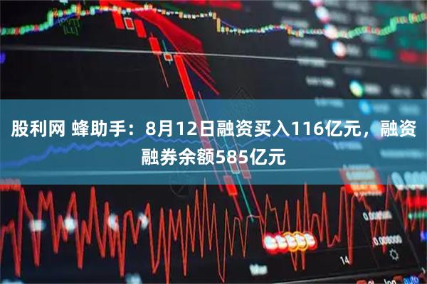 股利网 蜂助手：8月12日融资买入116亿元，融资融券余额585亿元